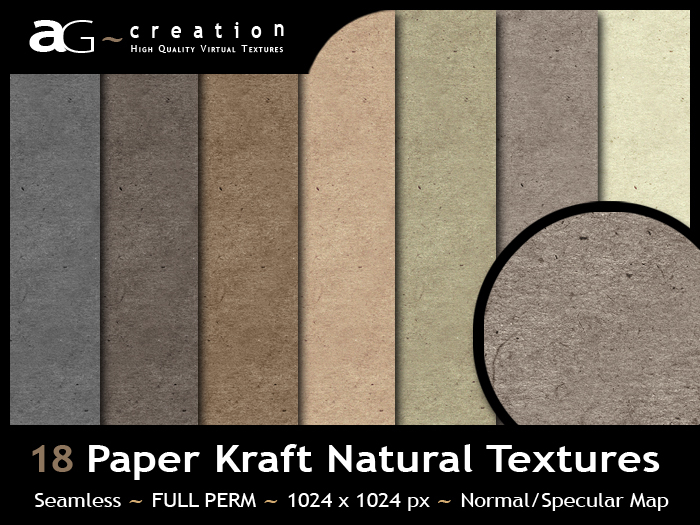 Second Life Marketplace AG Creation 18 Paper Kraft Natural